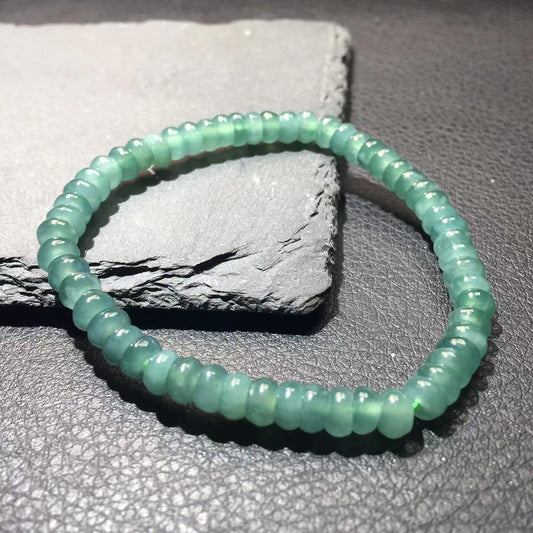 Guatemala Blue water jadeite abacus bracelet-危料蓝水翡翠算盘珠手串