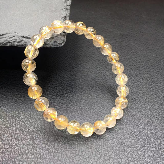 Gold citrine bracelet-金发晶手串