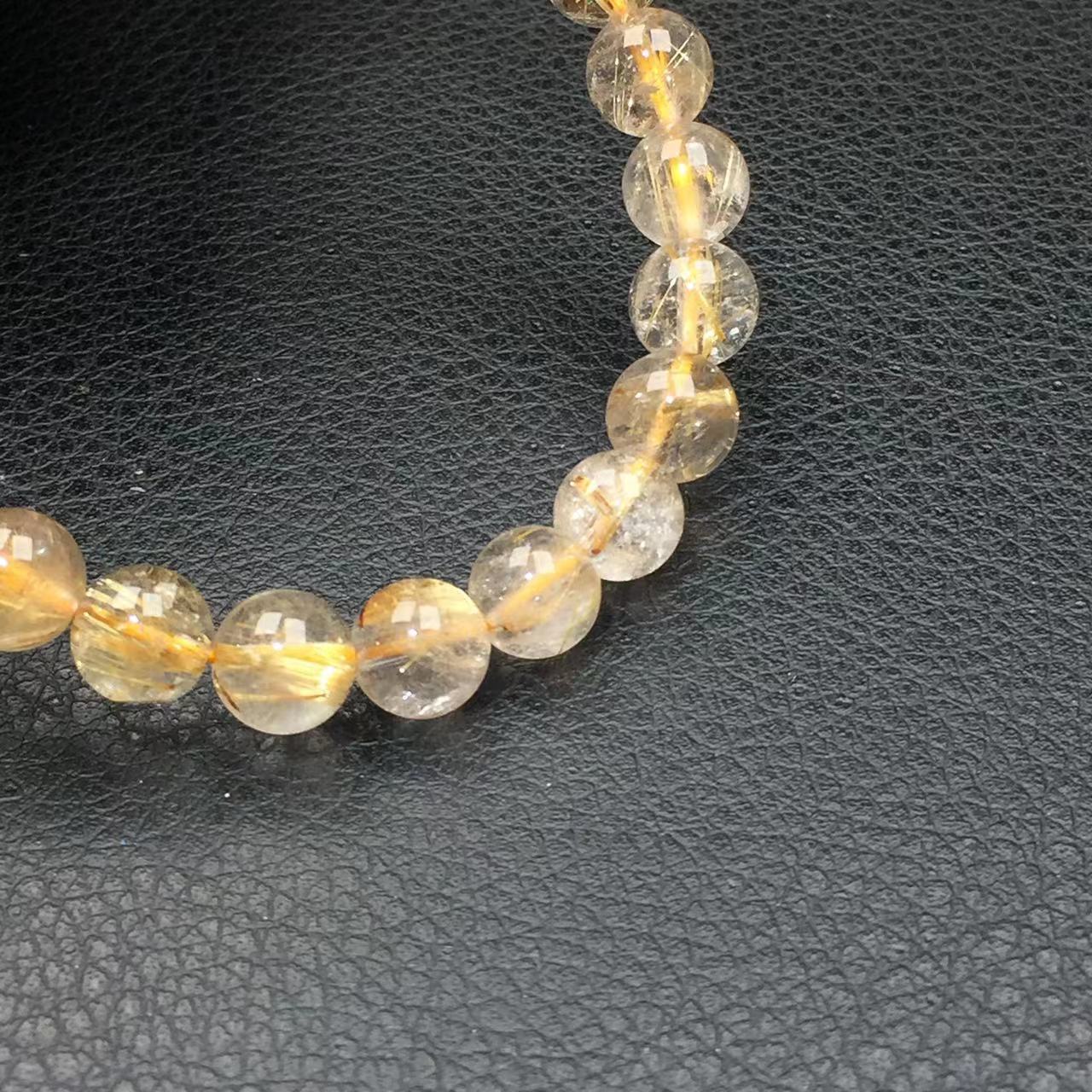 Gold citrine bracelet-金发晶手串