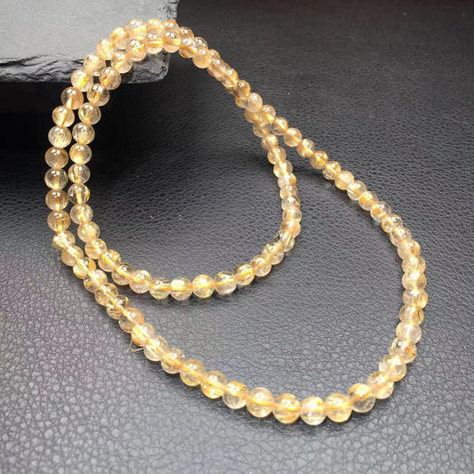 Gold citrine multi-loop bracelet-金发晶多圈