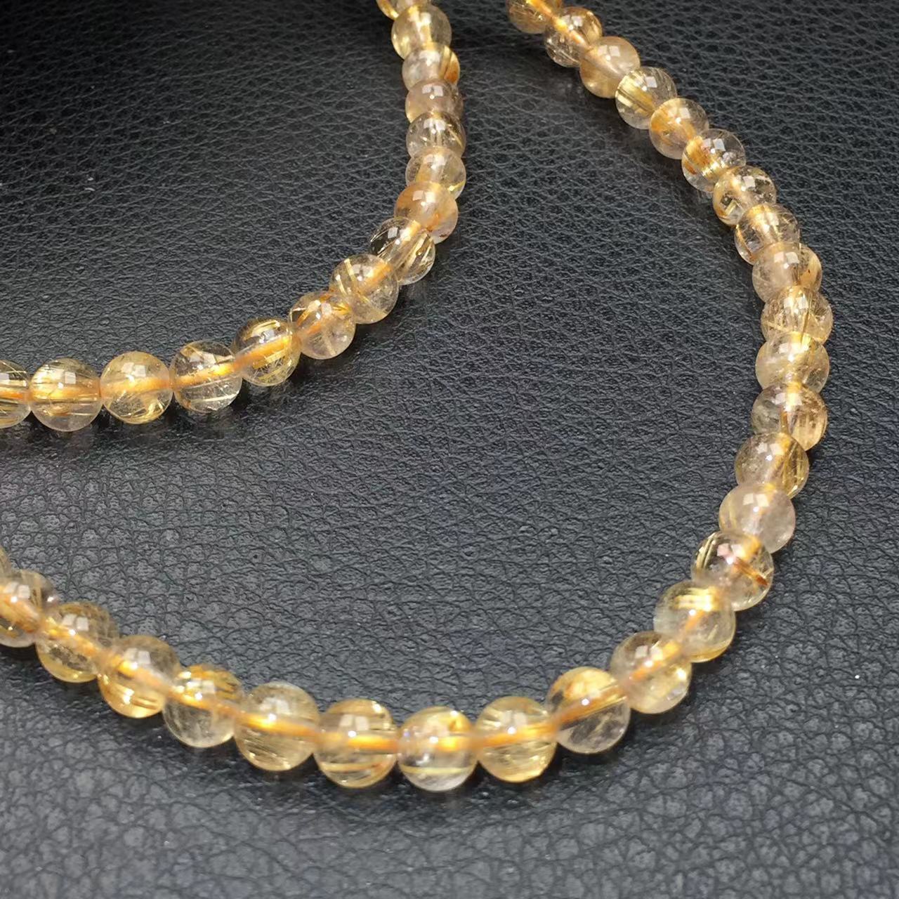 Gold citrine multi-loop bracelet-金发晶多圈