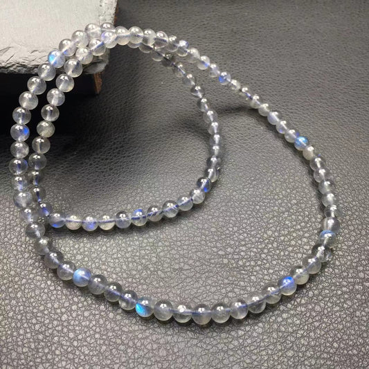 Grey moonstone multi-loop bracelet-灰月光多圈