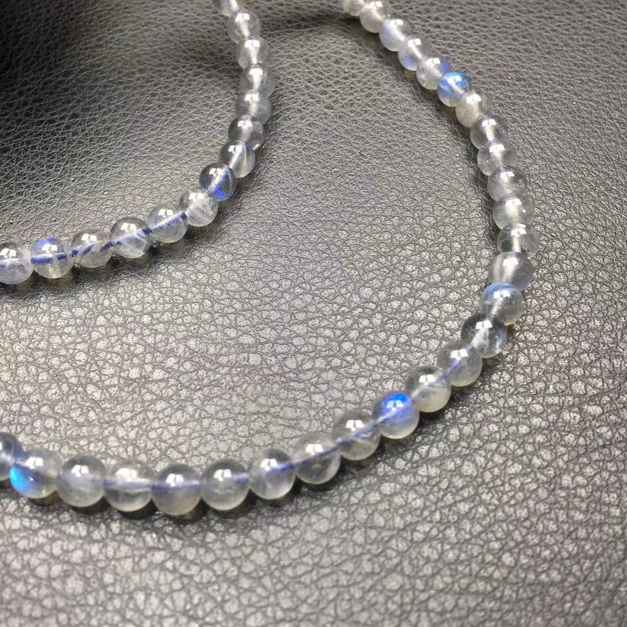 Grey moonstone multi-loop bracelet-灰月光多圈