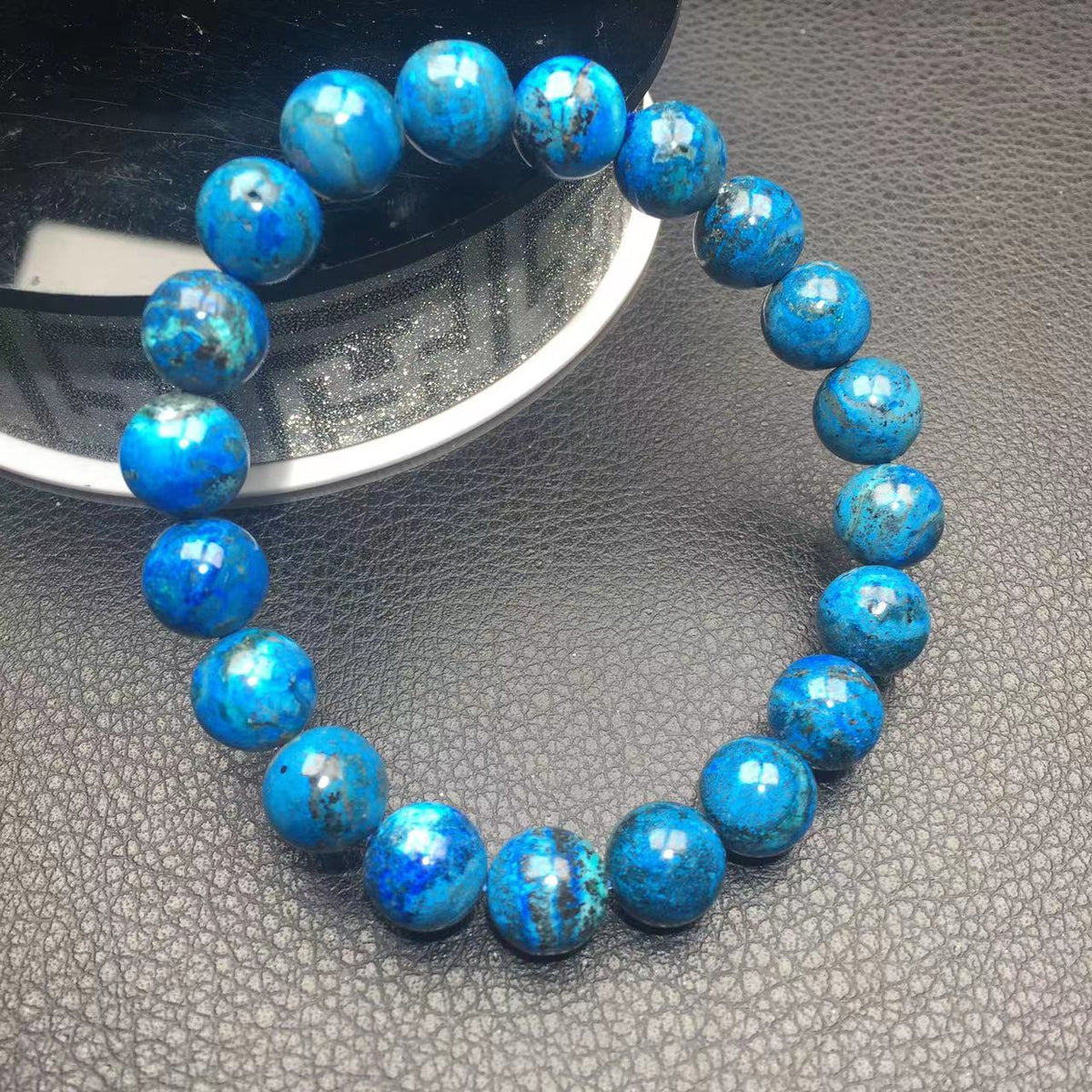 natural azurite bracelet-天然蓝铜矿手串