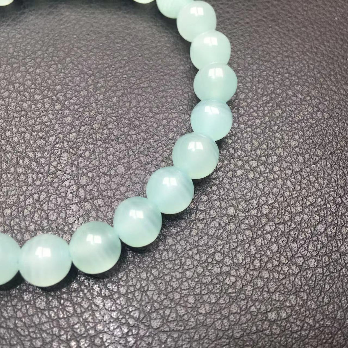 Afghan jade blue tone top grade bracelet- 阿富汗玉手串