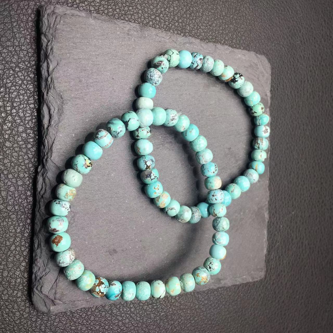 Natural turquoise bracelet-绿松石手串