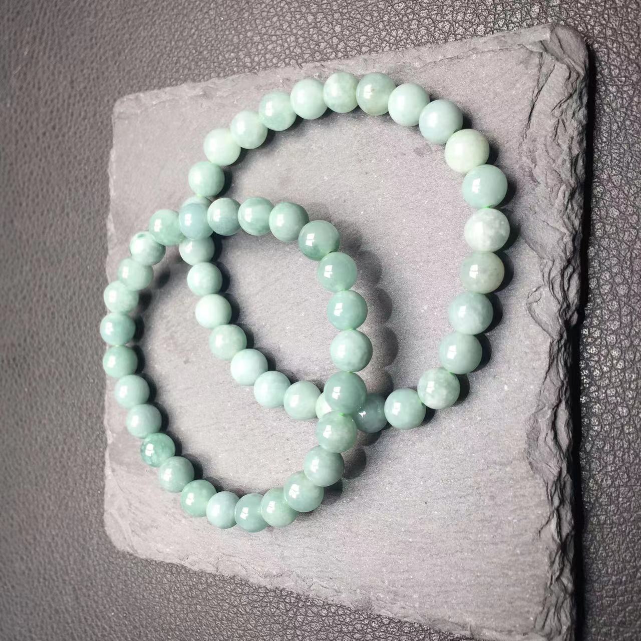 Hetian jade gradient apple green color bracelet