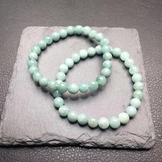 Hetian jade gradient apple green color bracelet