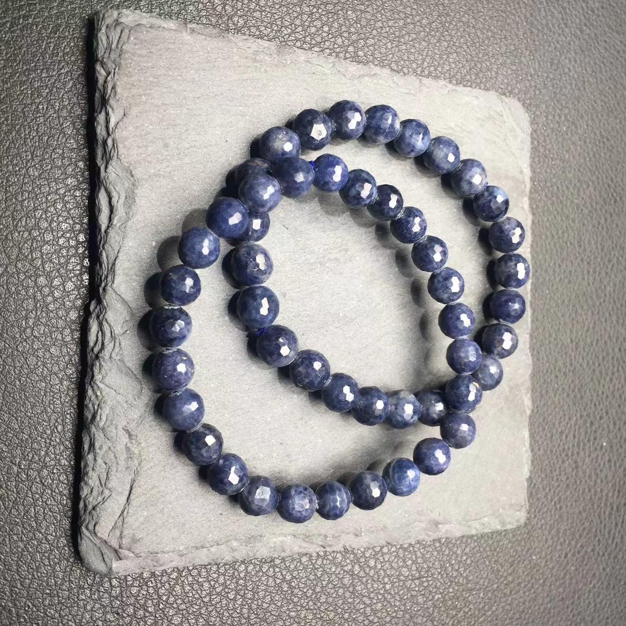 Faceted sapphire bracelet -切割面蓝宝石手串