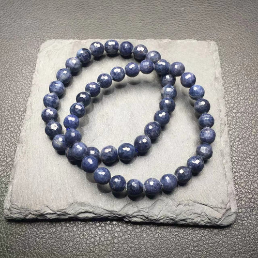 Faceted sapphire bracelet -切割面蓝宝石手串