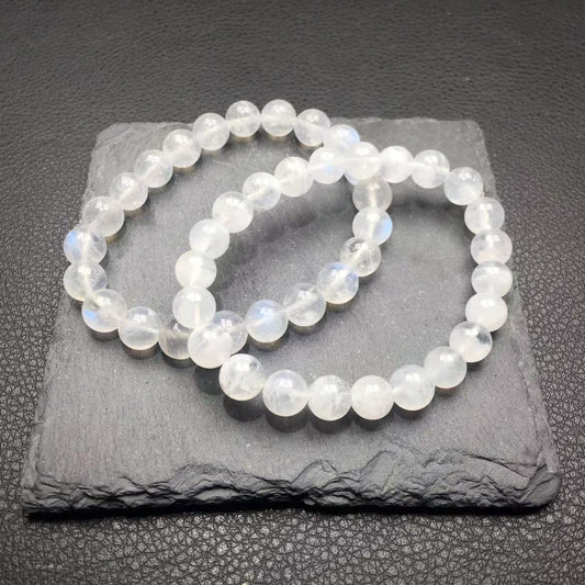 Flashy white moonstone bracelet