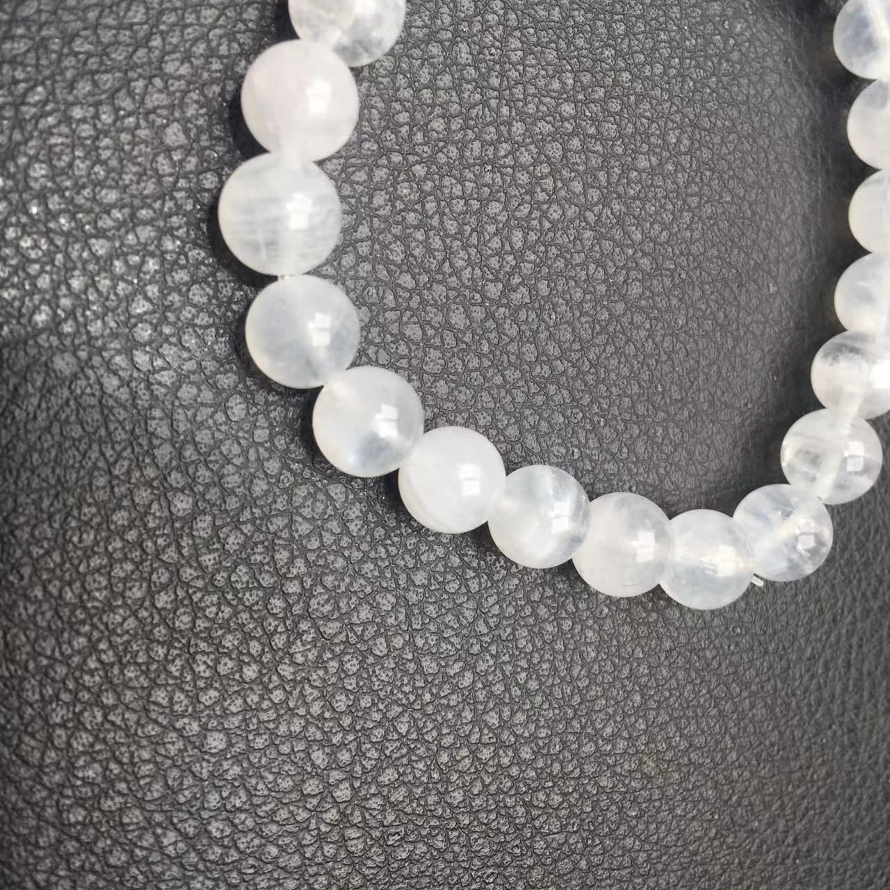 Flashy white moonstone bracelet